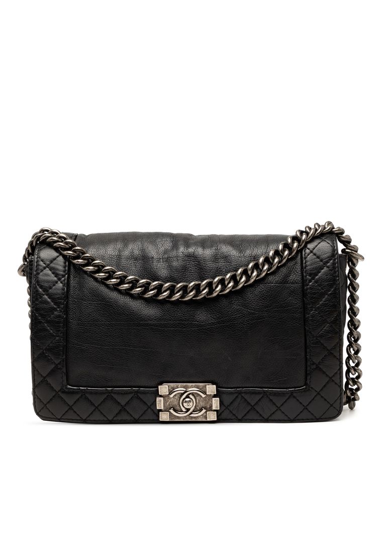 CHANEL Pre-Loved Chanel Medium Calfskin Boy Reverso Flap