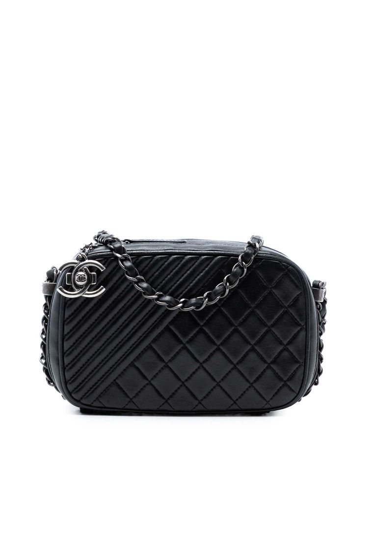 CHANEL Pre-Loved Chanel Mini Quilted Lambskin Coco Boy Camera Bag