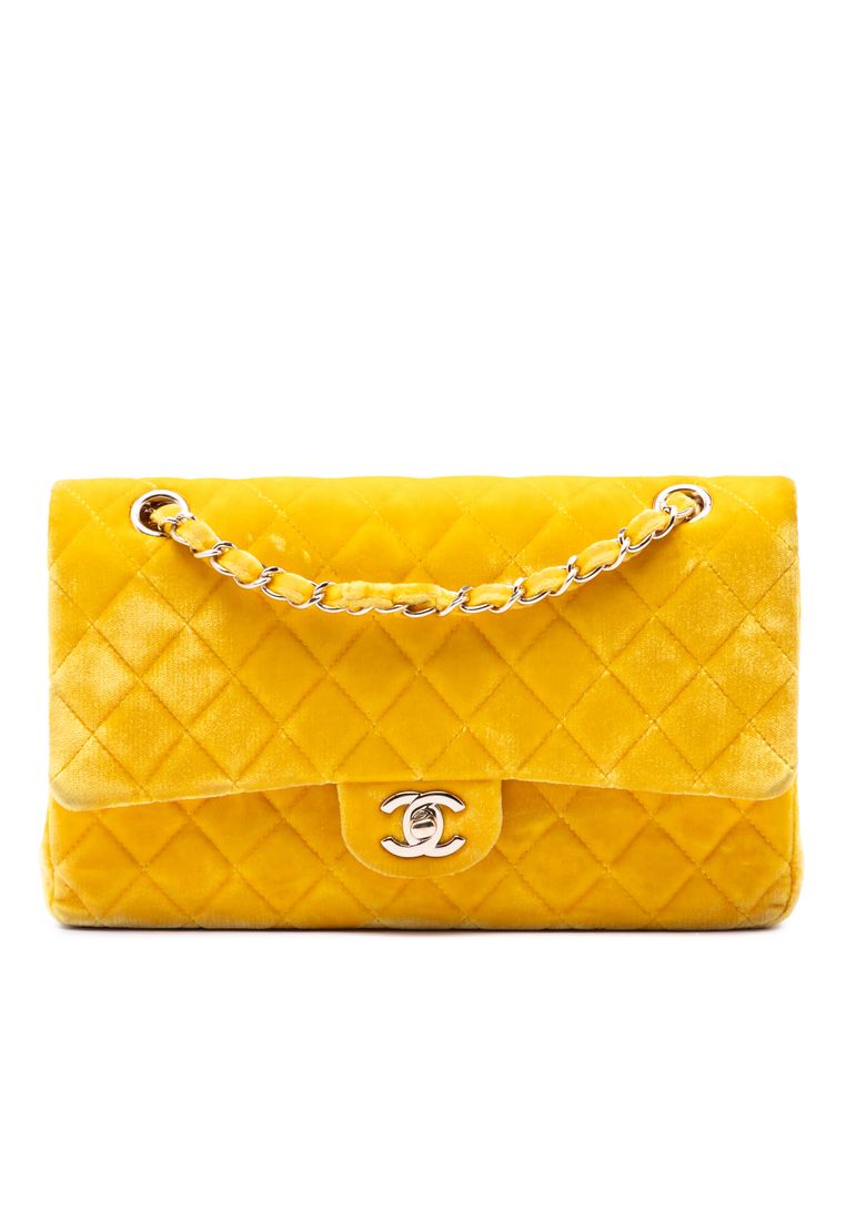 CHANEL Pre-Loved Chanel Medium Classic Velvet Double Flap