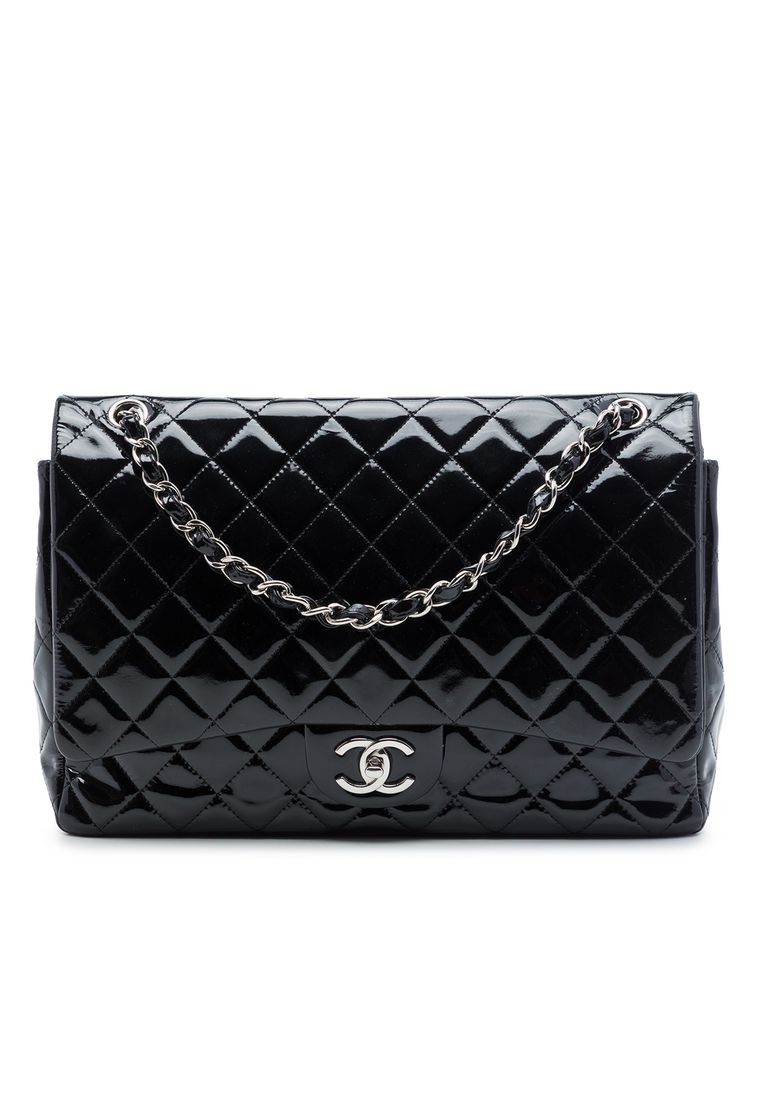 CHANEL Pre-Loved Chanel Maxi Classic Patent Double Flap