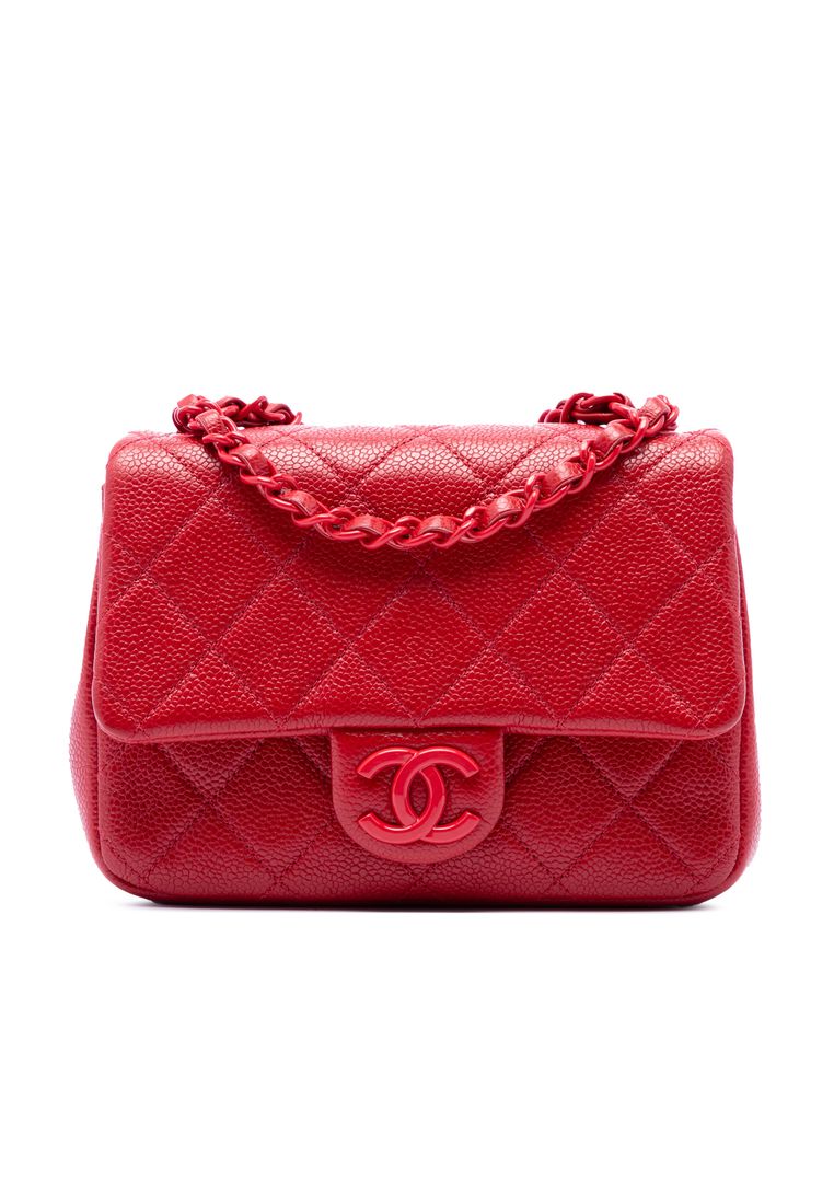 CHANEL Pre-Loved Chanel Mini Square Caviar Incognito Flap