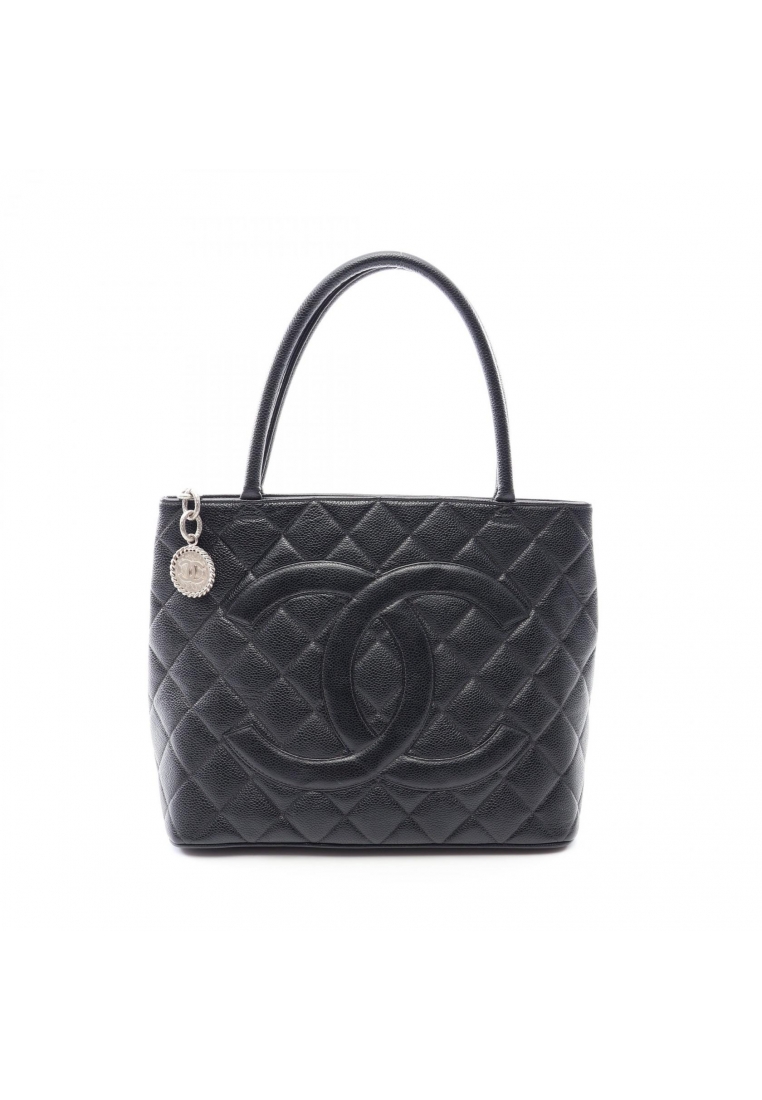 CHANEL Pre-Loved Chanel reissue tote Handbag tote bag Caviar skin black silver hardware