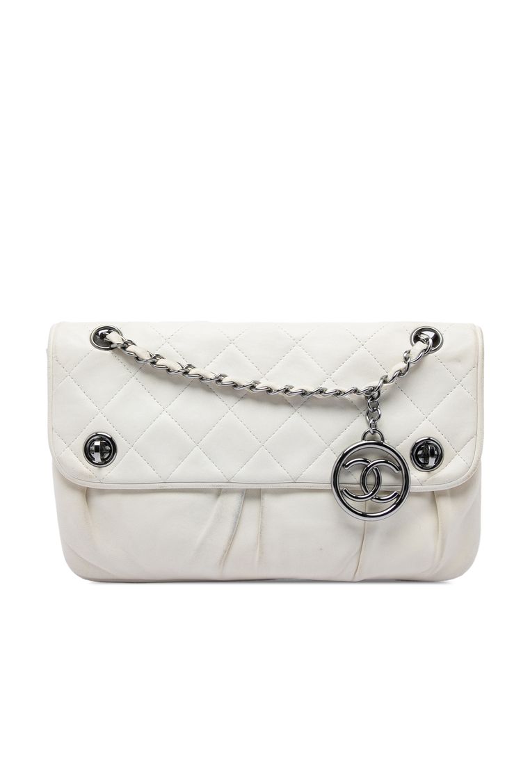 Chanel Pre-Loved Chanel Cc Quilted Lambskin Double Turnlock Flap