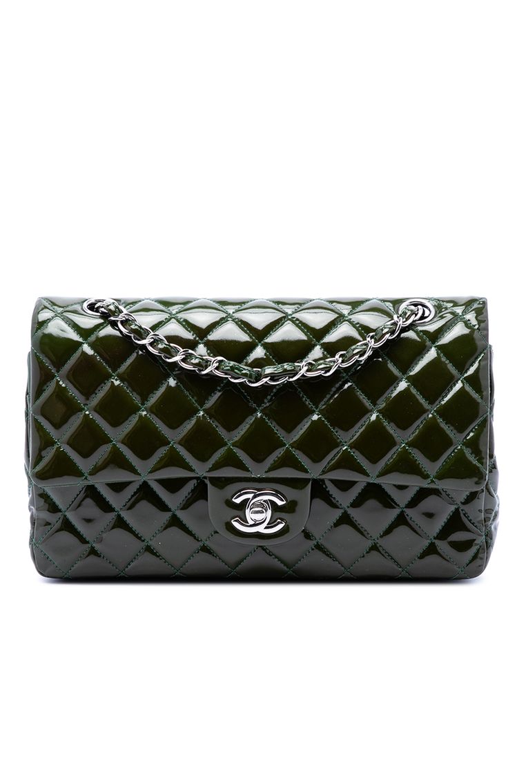 CHANEL Pre-Loved Chanel Medium Classic Patent Double Flap