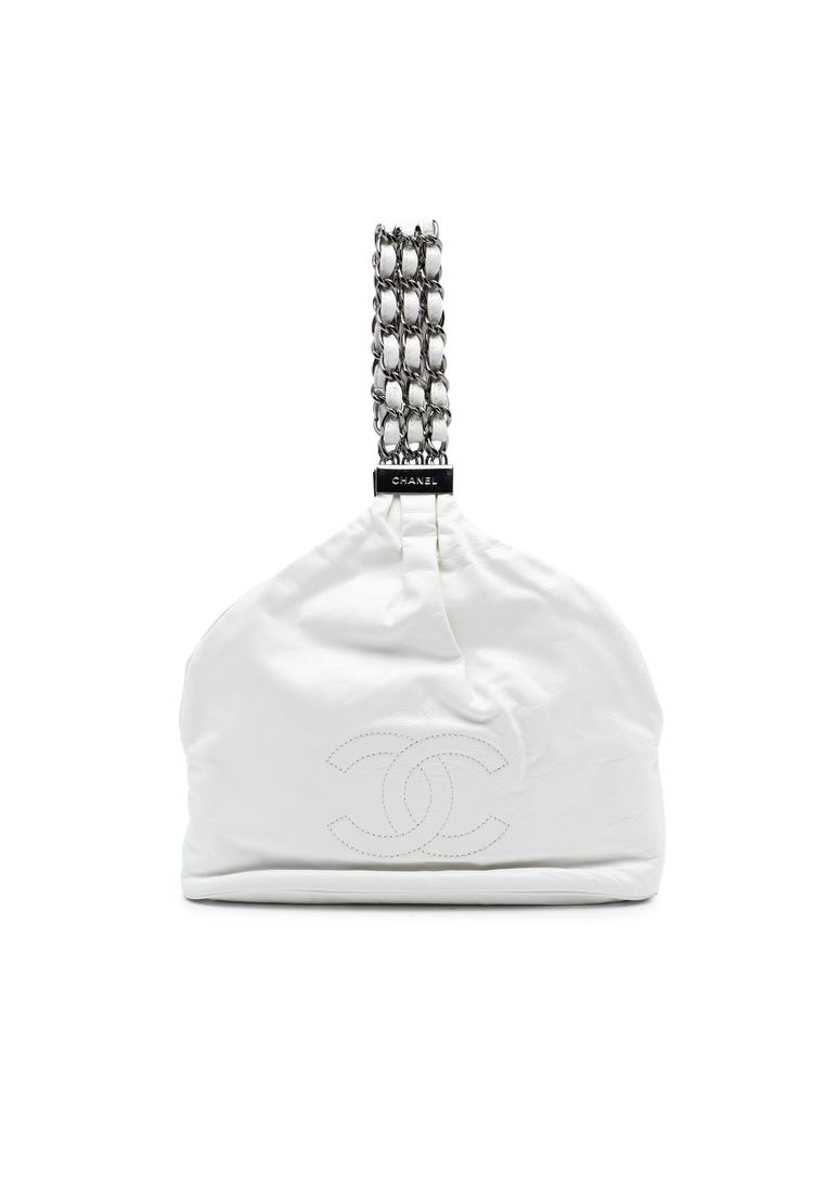 CHANEL Pre-Loved Chanel Cc Lambskin Rock And Chain Hobo Bag