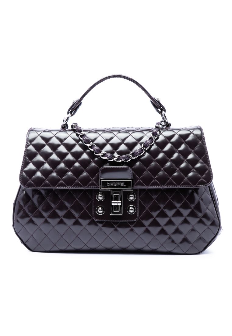 CHANEL Pre-Loved Chanel Quilted Glazed Calfskin Mademoiselle Lock Kelly Flap