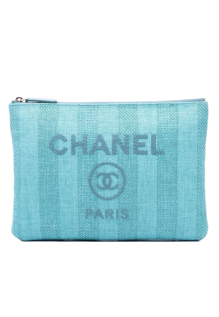 CHANEL Pre-Loved Chanel Medium Tweed Deauville O Case Clutch