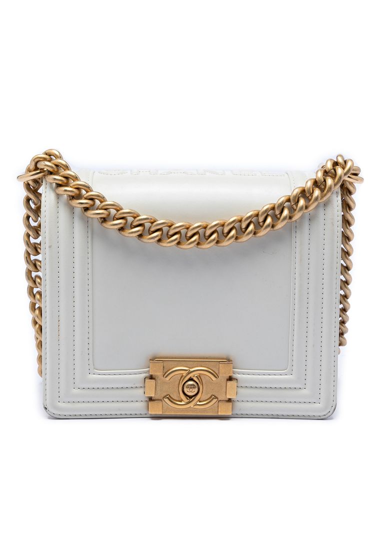 Chanel Pre-Loved Chanel Square Calfskin Boy Reverso Flap