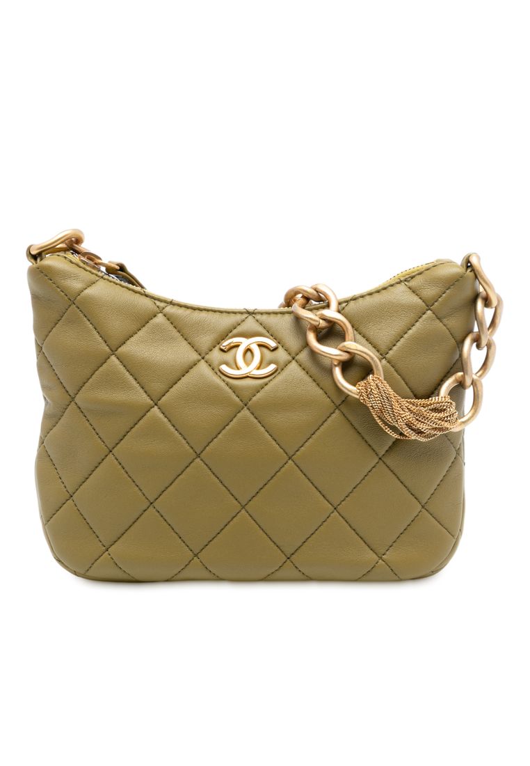 Chanel Pre-Loved Chanel Paris Dakar Quilted Lambskin Mixed Chain Hobo
