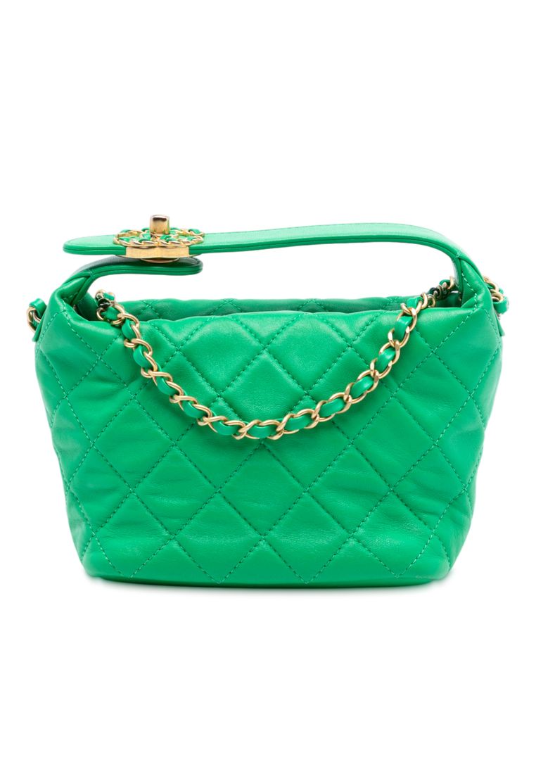 Chanel Pre-Loved Chanel Small Quilted Lambskin Perfect Meeting Hobo