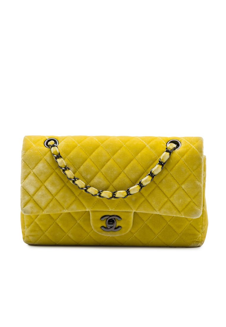 CHANEL Pre-Loved Chanel Medium Classic Velvet Double Flap