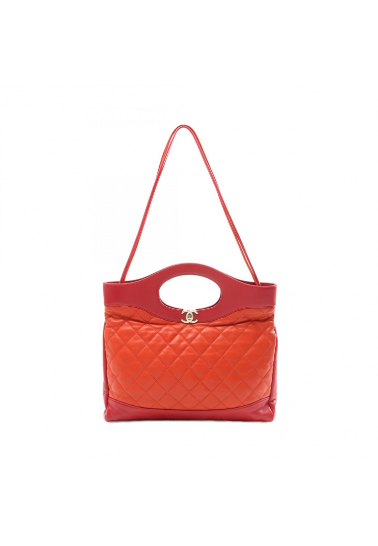 Chanel Pre-Loved Chanel Chanel 31 matelasse Shoulder bag leather Red orange gold hardware 2WAY