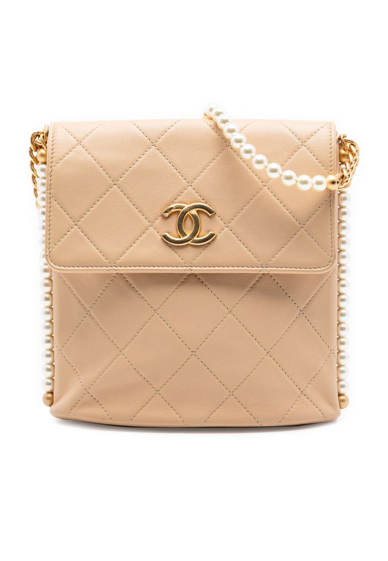 Chanel Pre-Loved Chanel Small Quilted Calfskin About Pearls Hobo