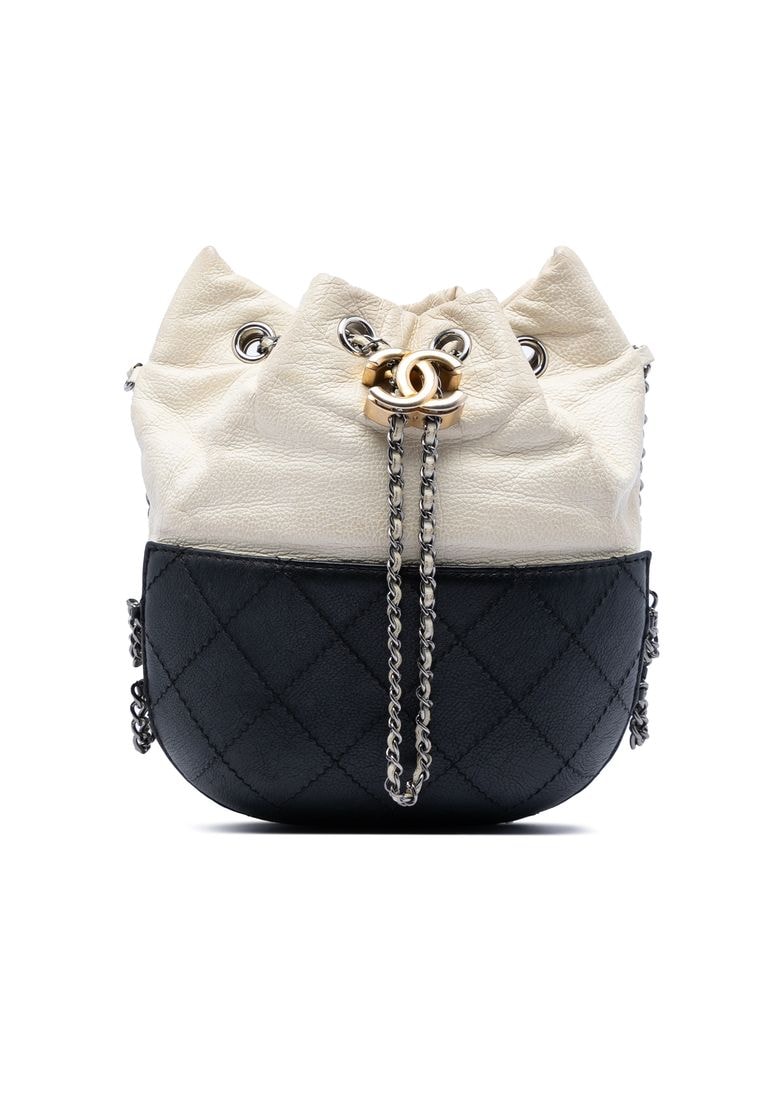 Chanel Pre-Loved Chanel Small Bicolor Quilted Calfskin Gabrielle Bucket Bag