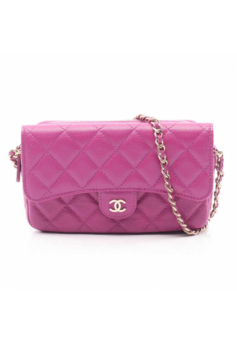Chanel Pre-Loved Chanel matelasse chain phone case wallet chain shoulder bag shoulder wallet Caviar 