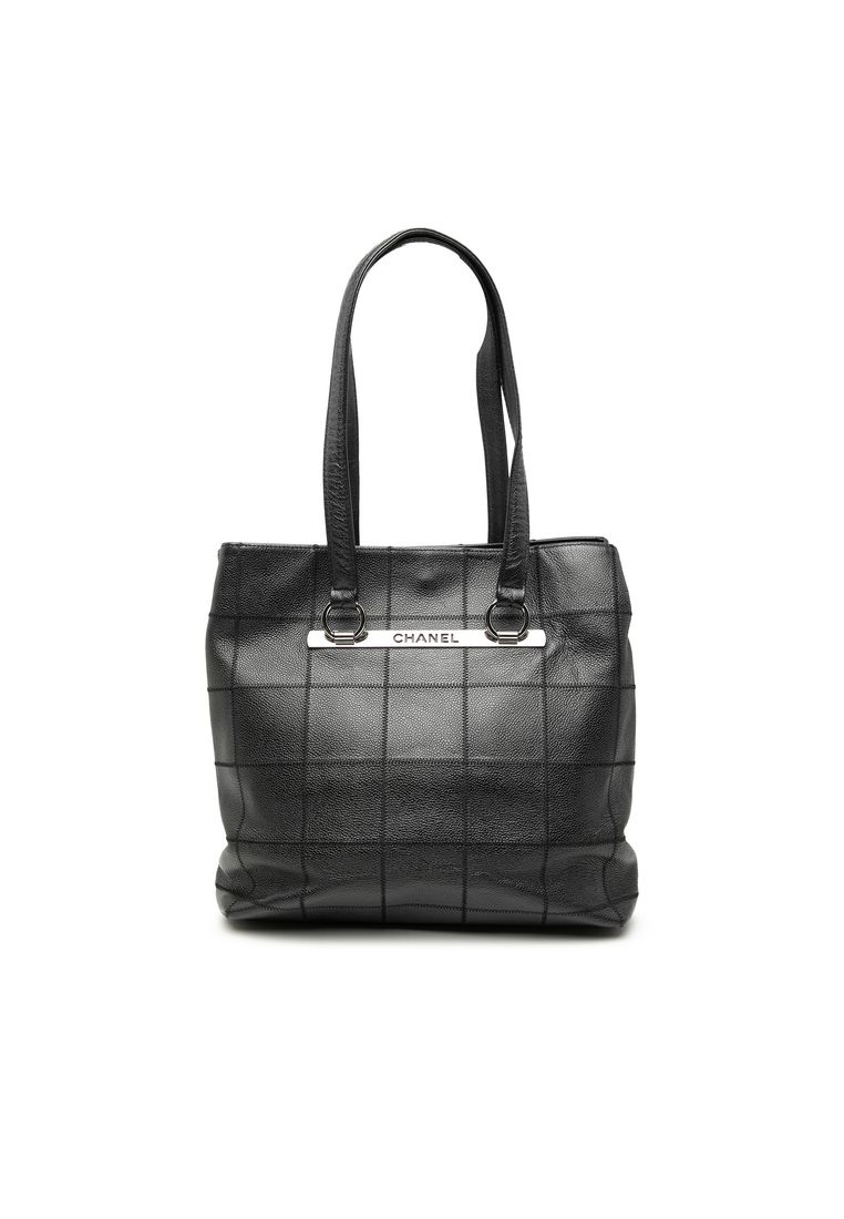Chanel Pre-Loved Chanel Choco Bar Caviar Tote