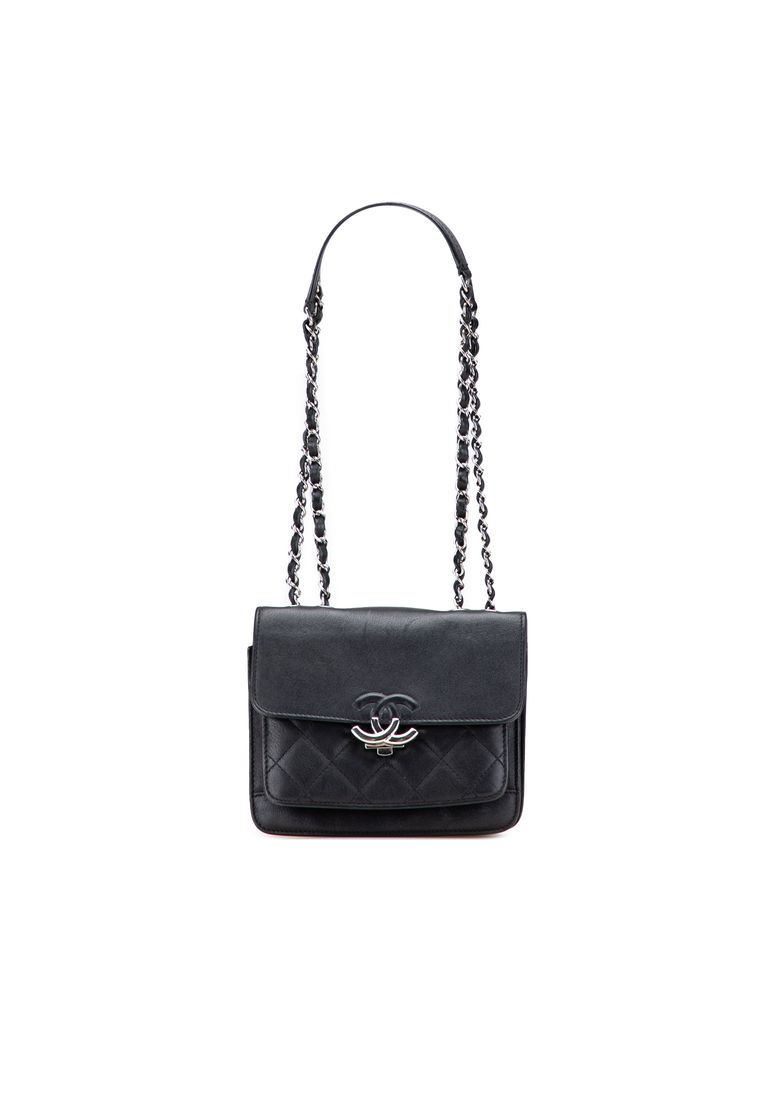 Chanel Pre-Loved Chanel Small Quilted Goatskin Cc Box Flap