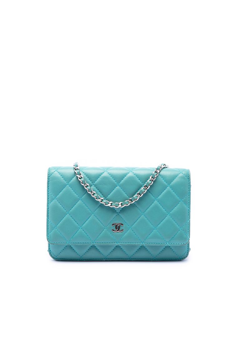 Chanel Pre-Loved Chanel Cc Quilted Lambskin Wallet On Chain