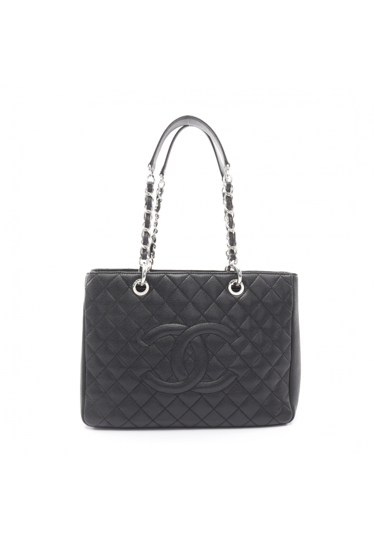 Chanel Pre-Loved Chanel matelasse grand shopping GST chain shoulder bag chain tote bag Caviar skin b