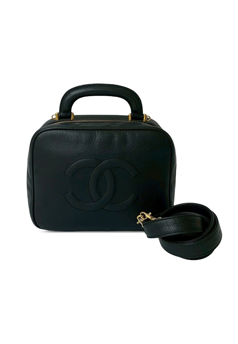 Chanel Pre-Loved Chanel Cc Caviar Vanity Case