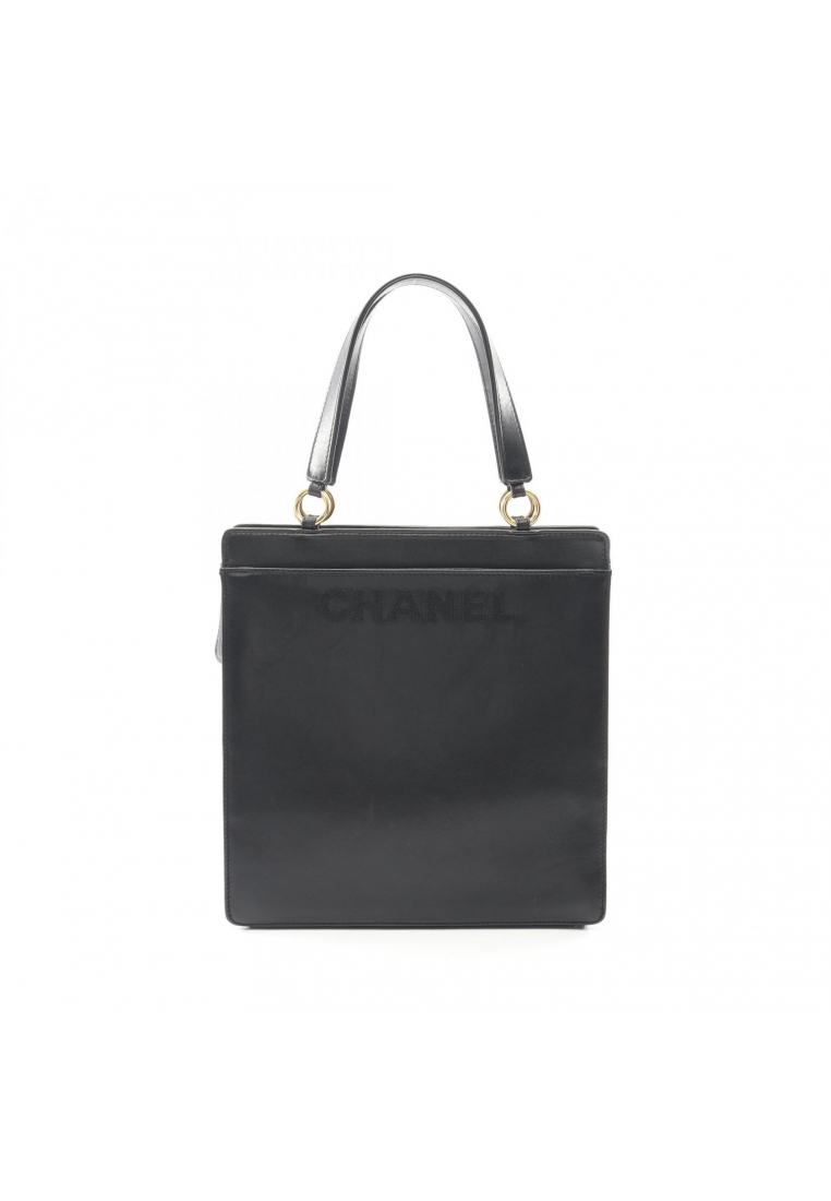 Chanel Pre-Loved Chanel Handbag tote bag lambskin black gold hardware logo