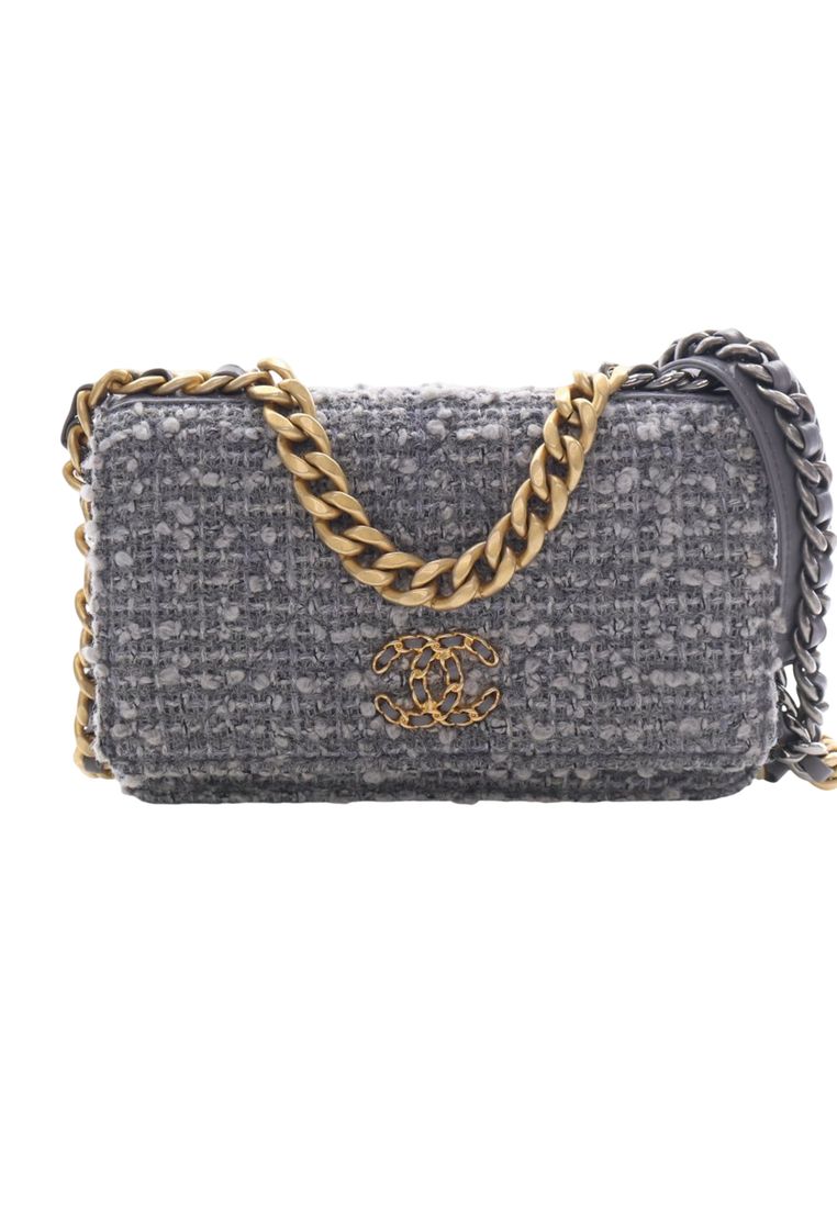 Chanel Pre-Loved Chanel Tweed 19 Wallet On Chain