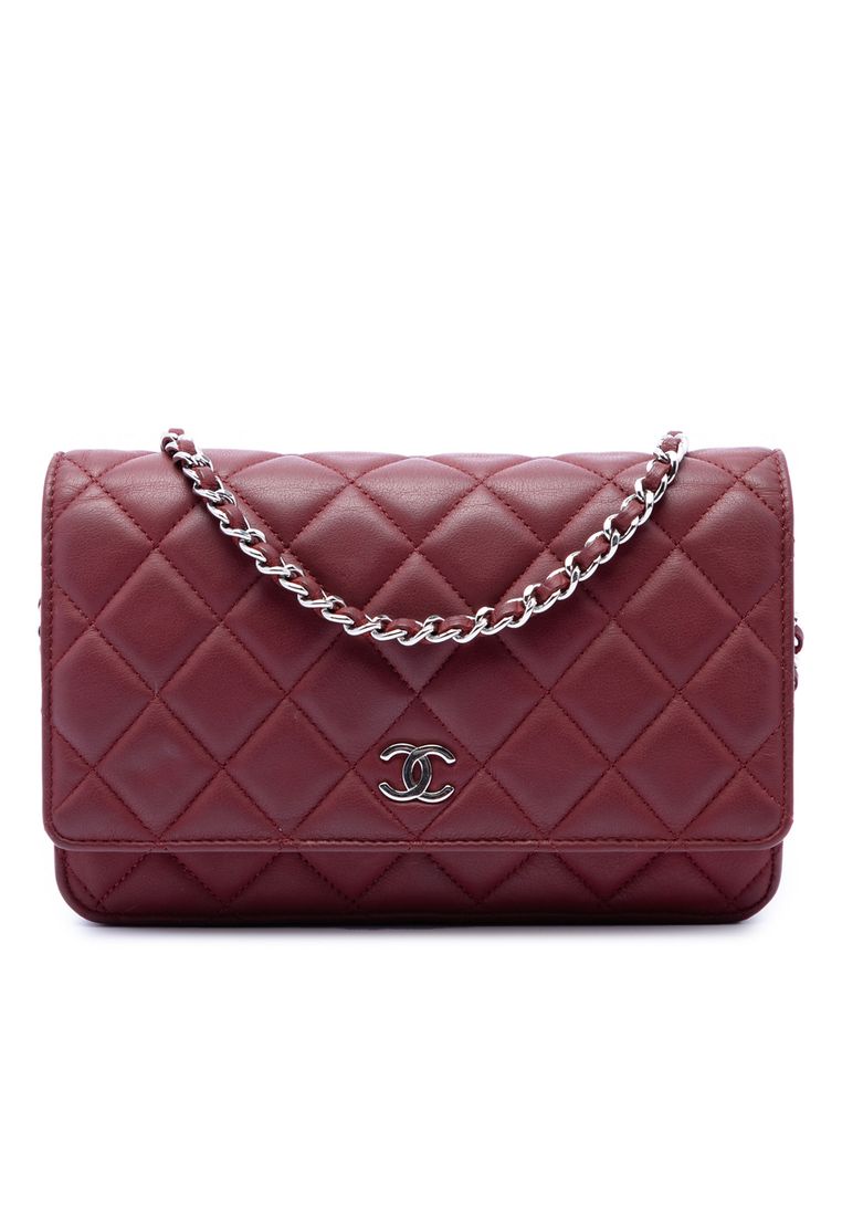 Chanel Pre-Loved Chanel Cc Quilted Lambskin Wallet On Chain