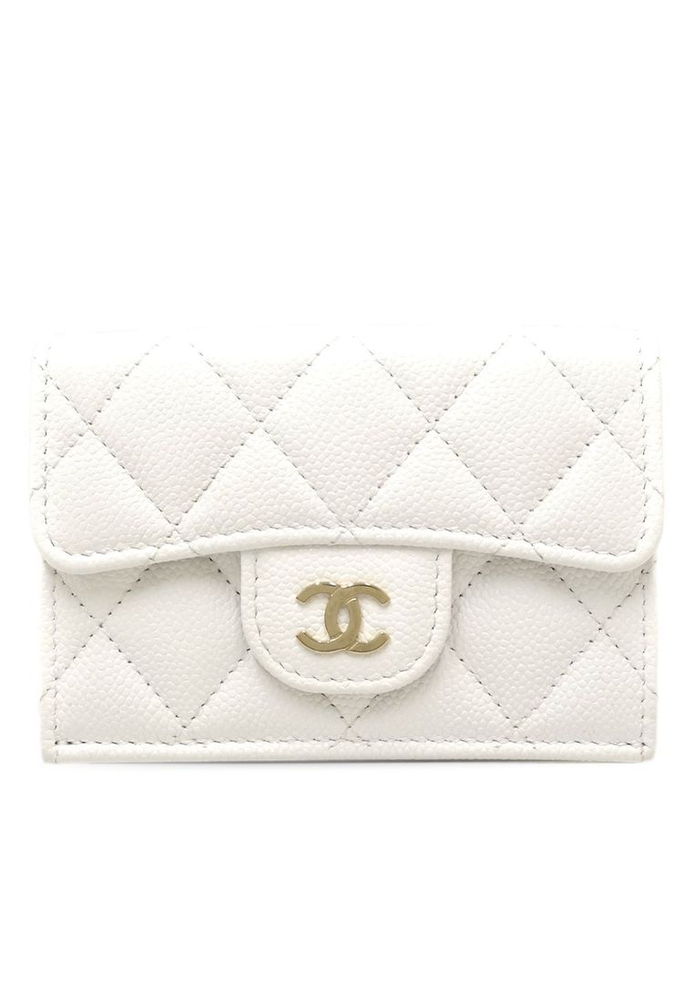 Chanel Pre-Loved Chanel Cc Quilted Caviar Flap Card Holder Wallet