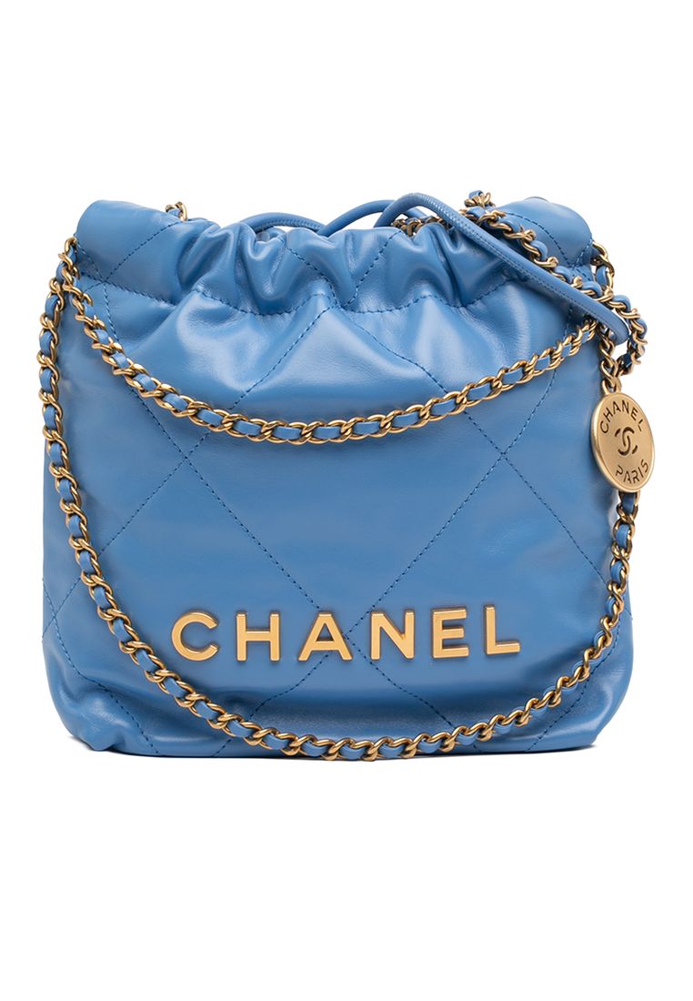 CHANEL Pre-Loved Chanel Mini Shiny Calfskin 22 Handbag