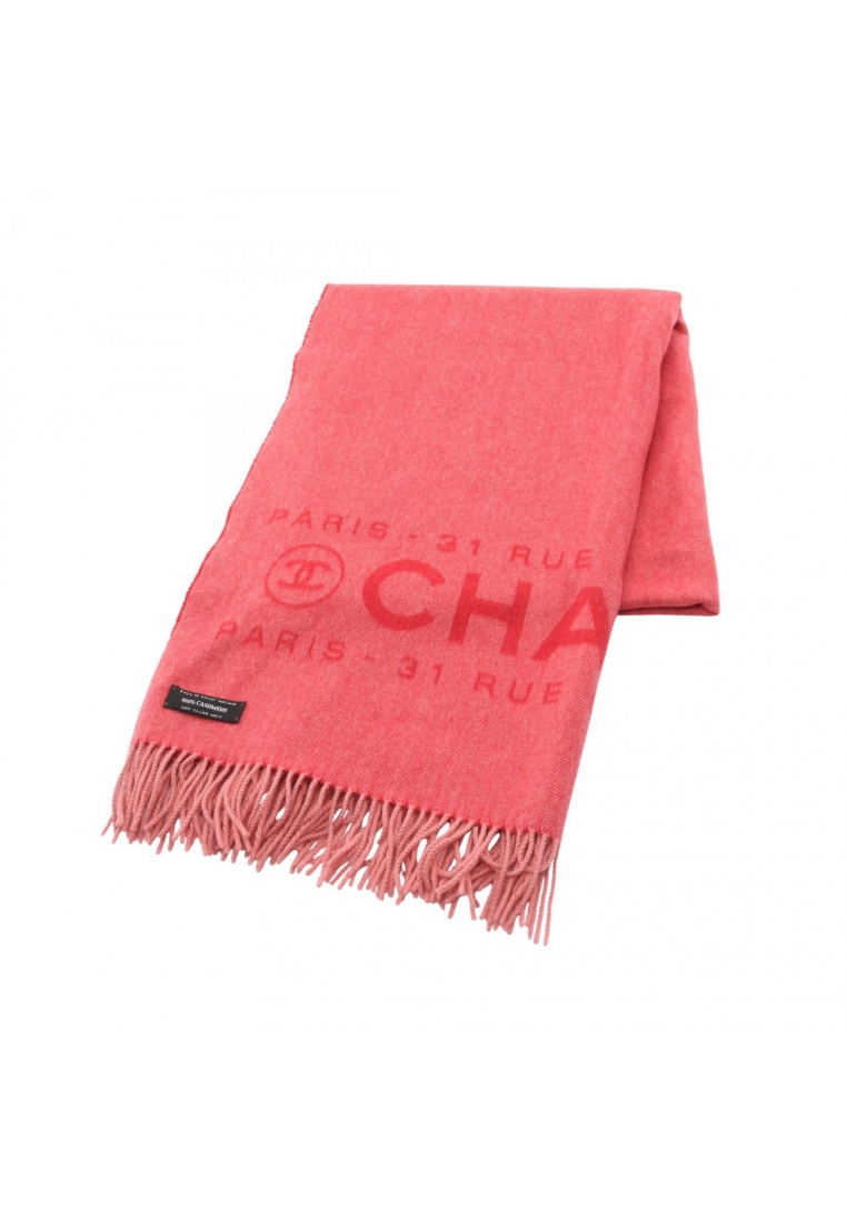 Chanel Pre-Loved Chanel Stall logo cashmere Red