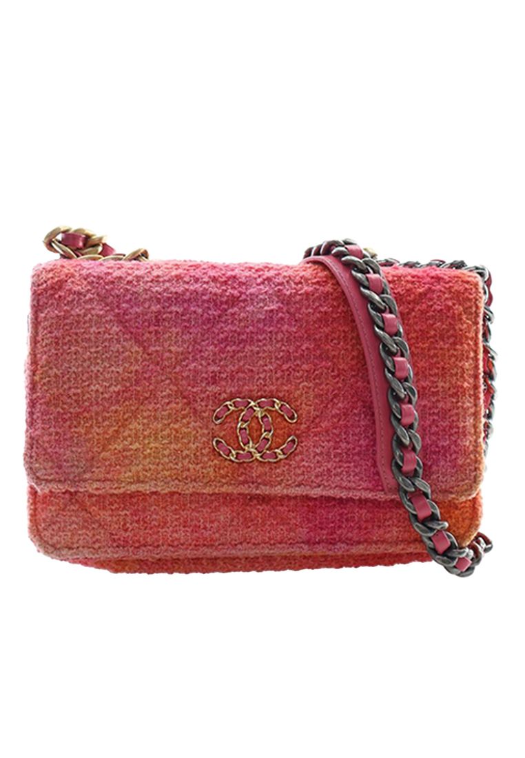 Chanel Pre-Loved Chanel Tweed Ombre 19 Wallet On Chain