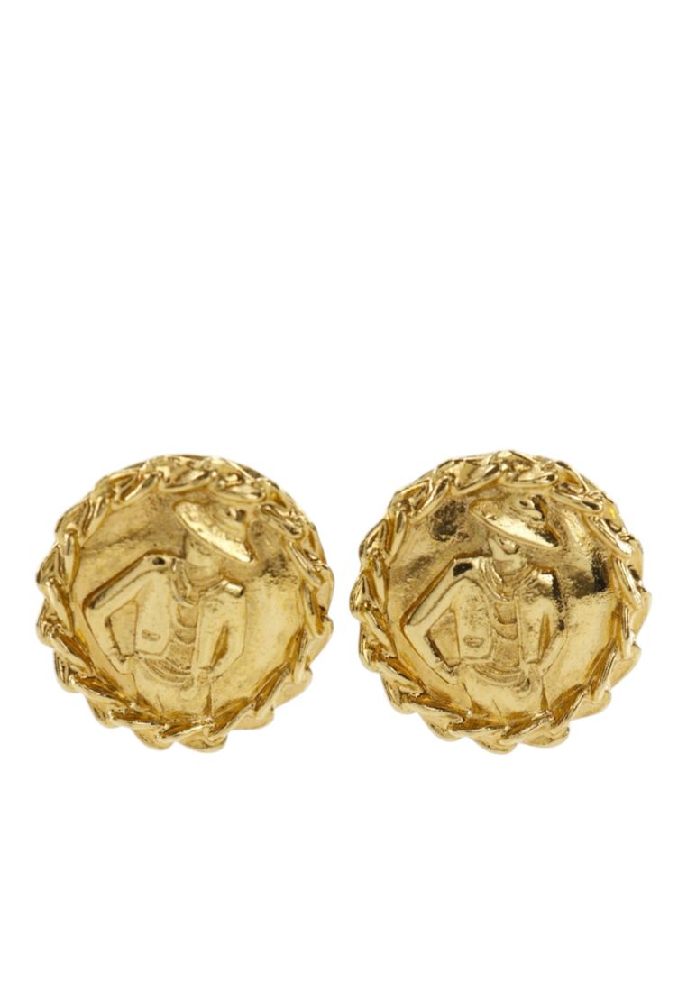 Chanel Pre-Loved Chanel Gold Plated Mademoiselle Clip On Earrings