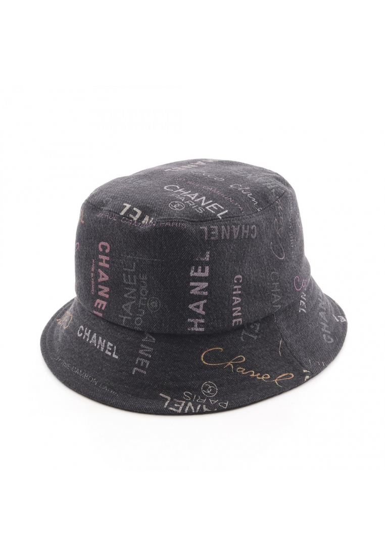 Chanel Pre-Loved Chanel Crusher Denim bucket hat cotton black multicolor