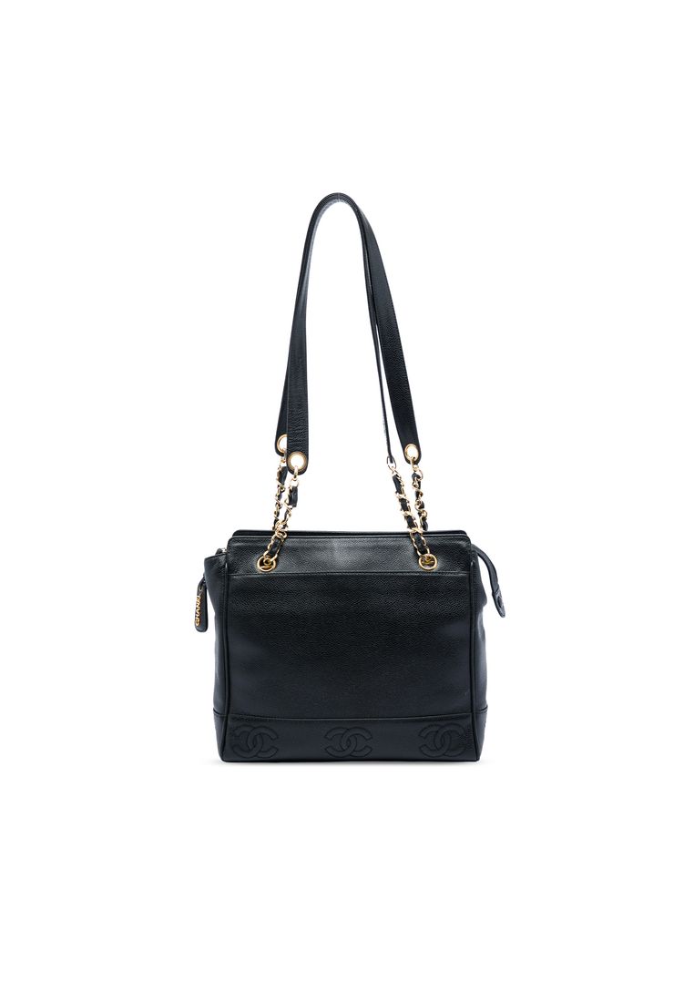 CHANEL Pre-Loved Chanel Triple Cc Caviar Tote