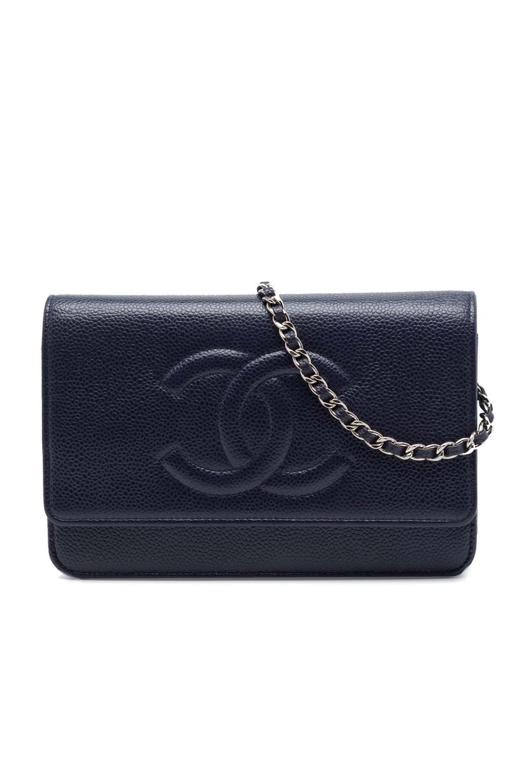 Chanel Pre-Loved Chanel Cc Caviar Wallet On Chain