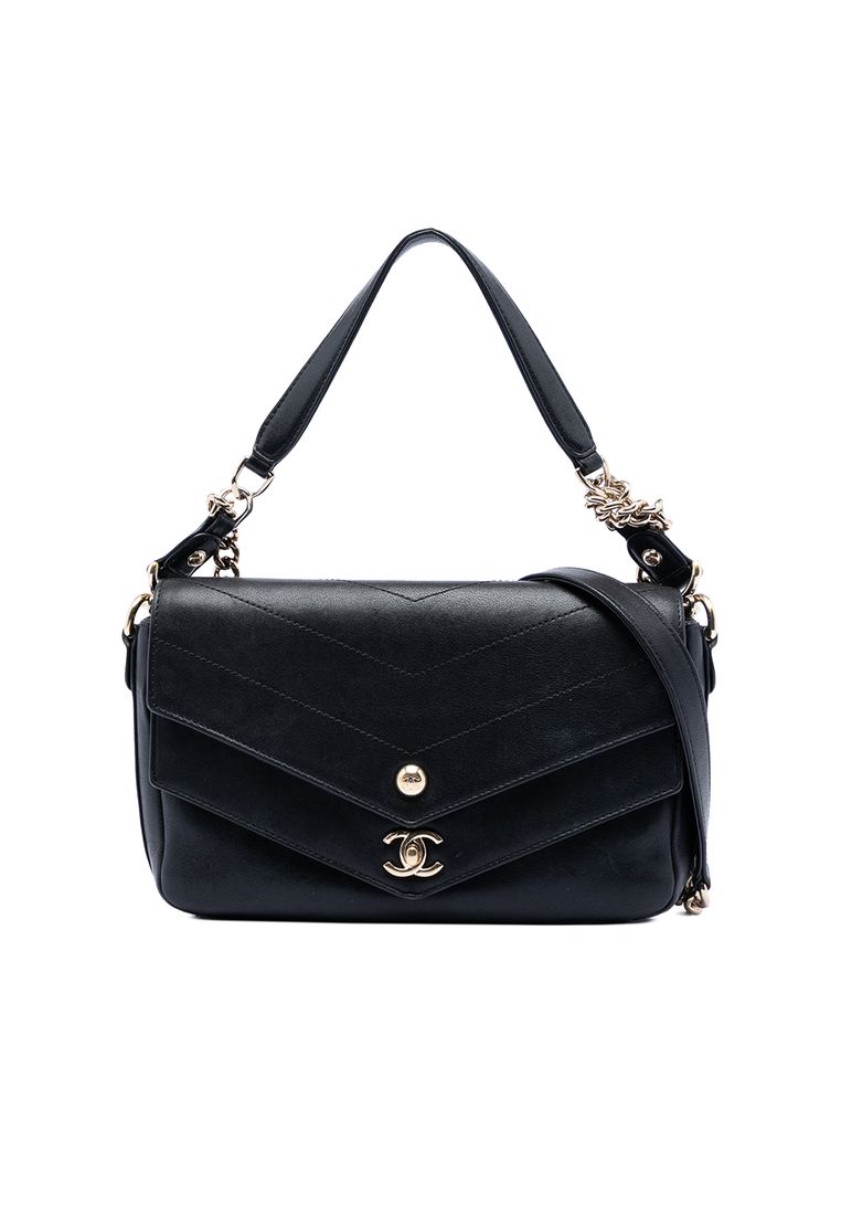 Chanel Pre-Loved Chanel Mini Quilted Sheepskin Double Chevron Flap