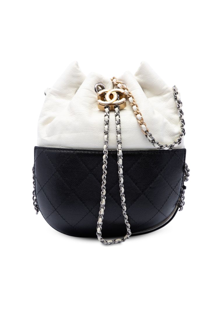 Chanel Pre-Loved Chanel Small Bicolor Quilted Calfskin Gabrielle Bucket Bag