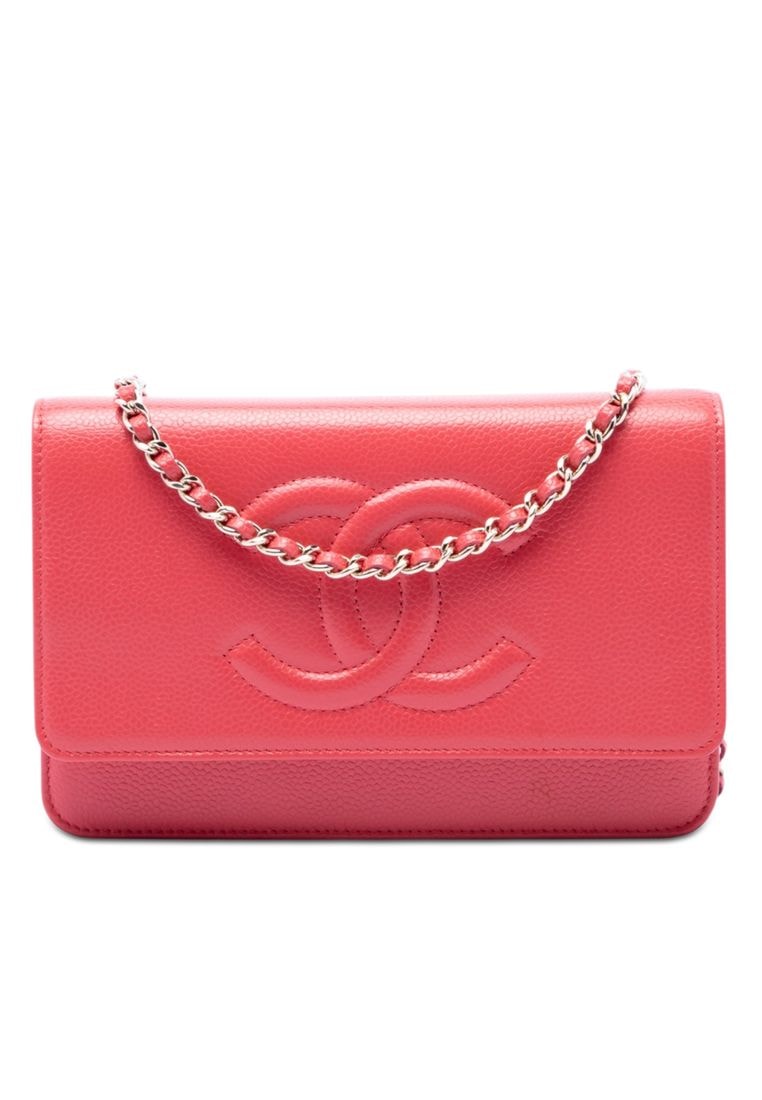 Chanel Pre-Loved Chanel Cc Caviar Wallet On Chain