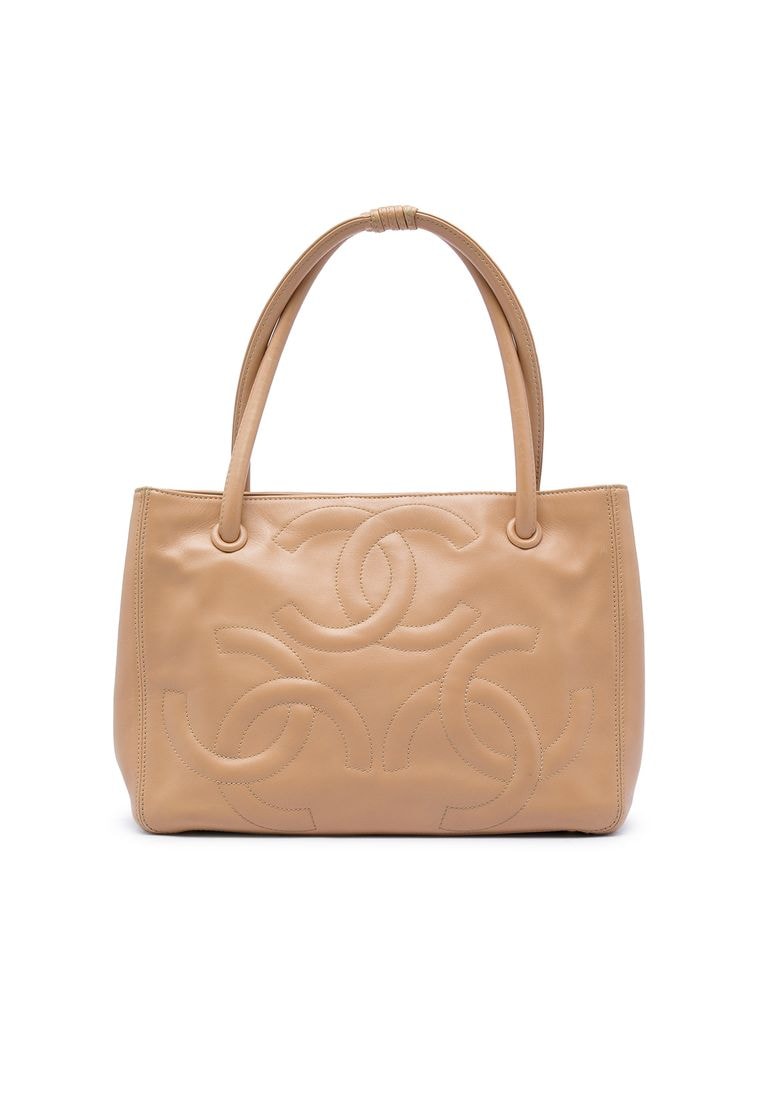 Chanel Pre-Loved Chanel Lambskin Triple Cc Tote