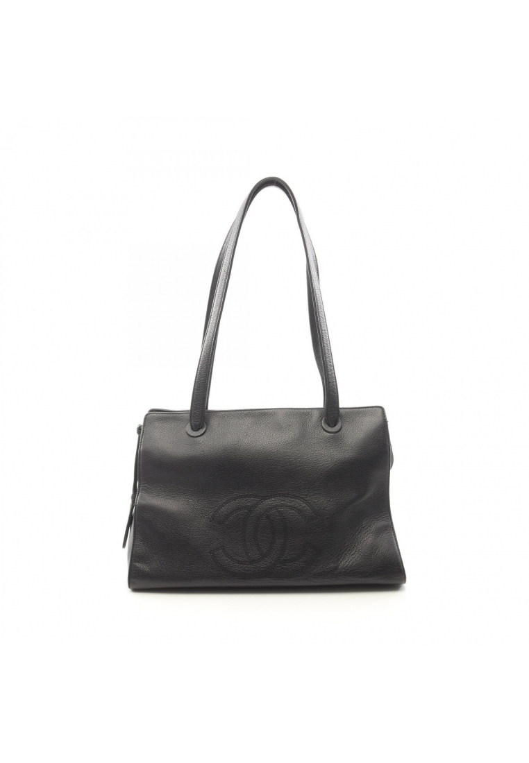 Chanel Pre-Loved Chanel coco mark Shoulder bag tote bag leather black black hardware