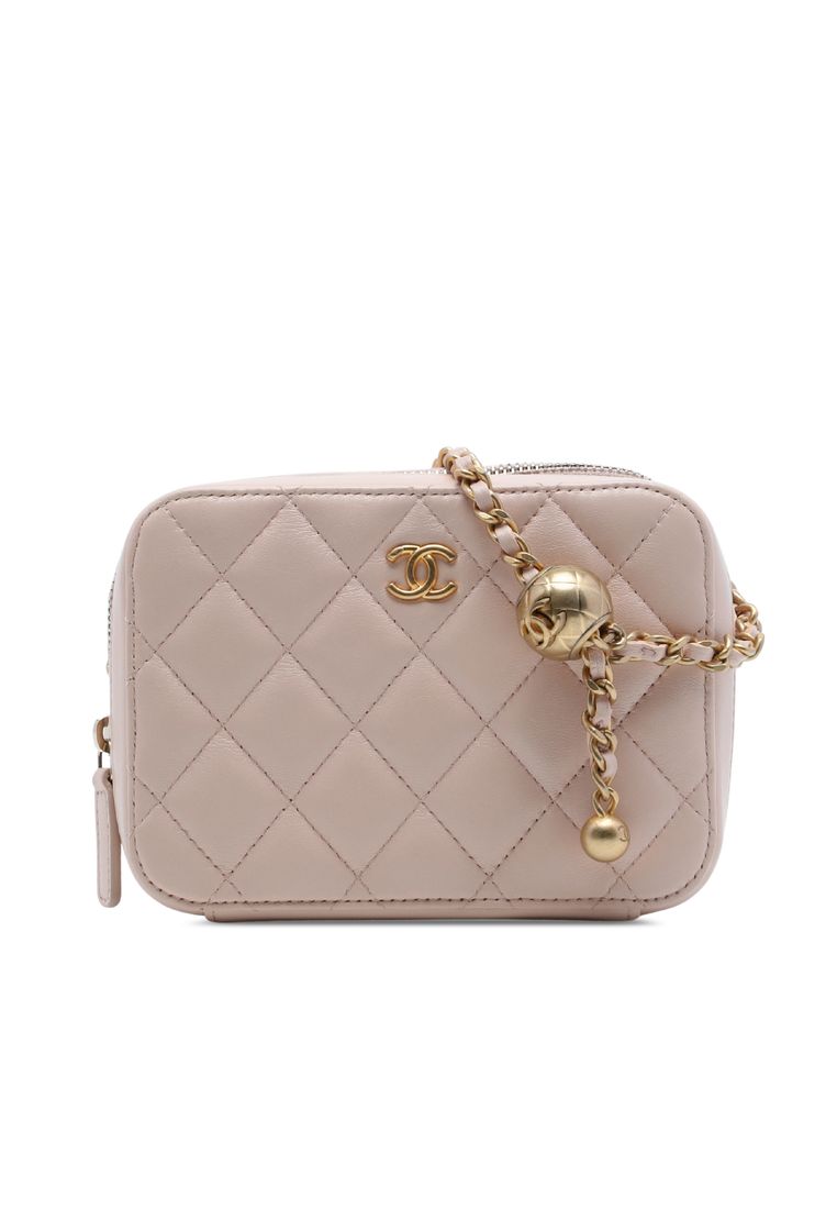 Chanel Pre-Loved Chanel Cc Quilted Lambskin Pearl Crush Camera Bag