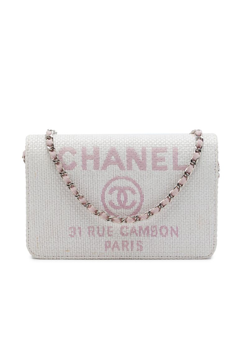 Chanel Pre-Loved Chanel Canvas Deauville Wallet On Chain