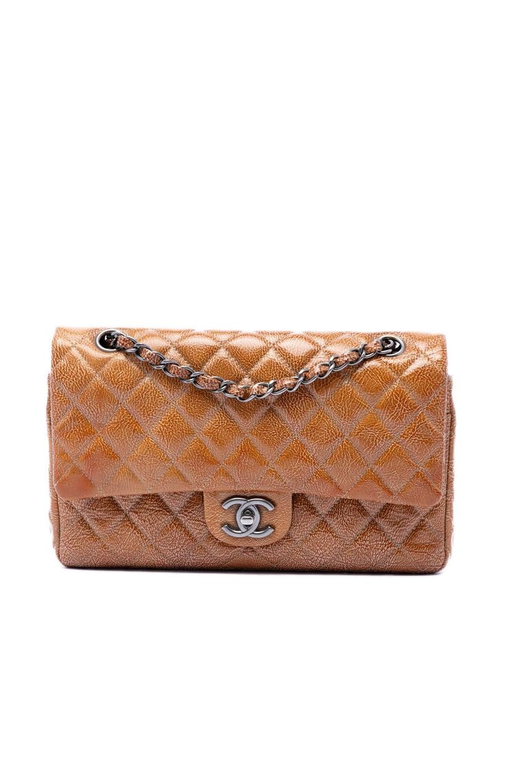 Chanel Pre-Loved Chanel Medium Classic Crinkled Patent Double Flap