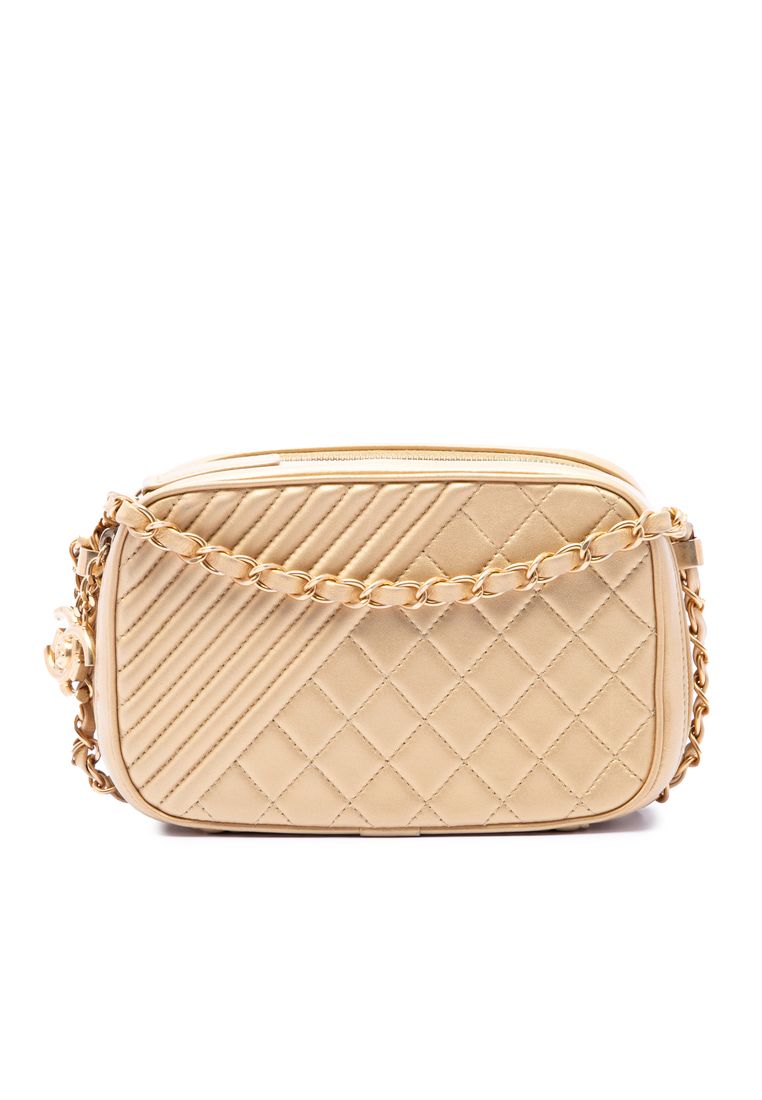 CHANEL Pre-Loved Chanel Small Quilted Lambskin Coco Boy Camera Bag