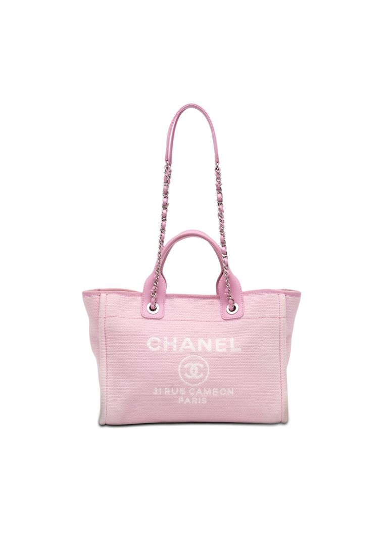 CHANEL Pre-Loved Chanel Small Canvas Deauville Tote
