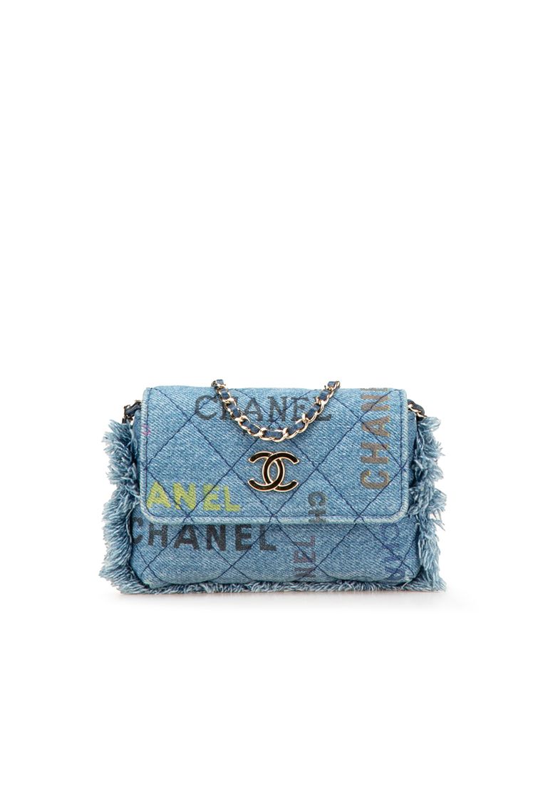 Chanel Pre-Loved Chanel Mini Denim Mood Clutch With Chain