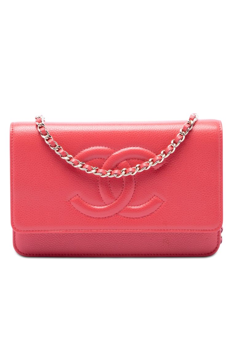 CHANEL Pre-Loved Chanel Cc Caviar Wallet On Chain