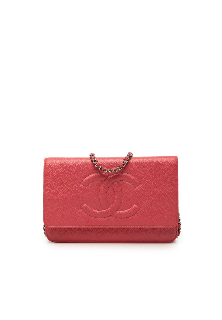 Chanel Pre-Loved Chanel Cc Caviar Wallet On Chain