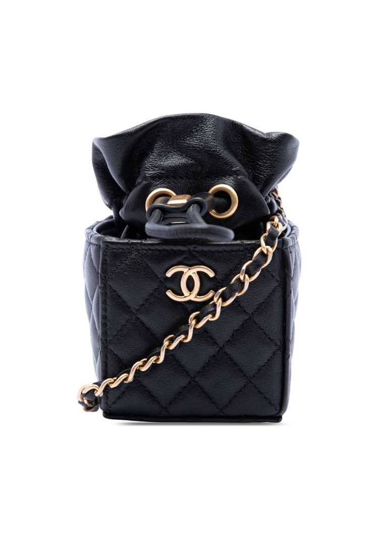 Chanel Pre-Loved Chanel Mini Quilted Calfskin Drawstring Bucket Bag