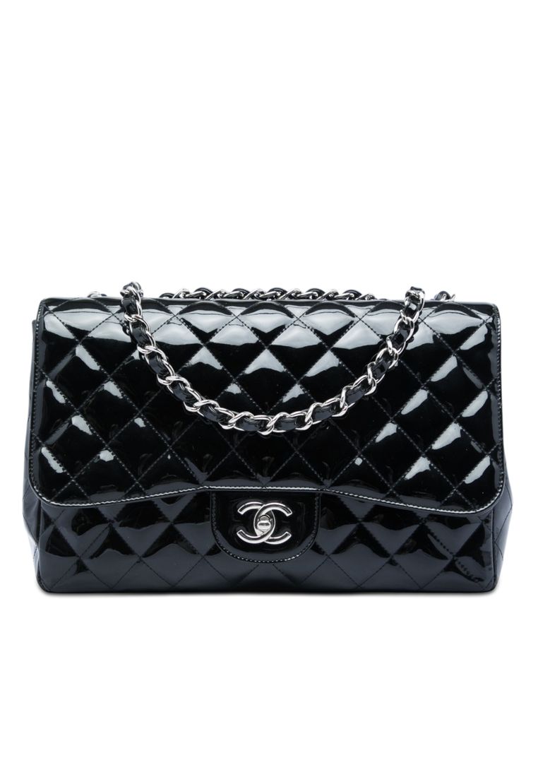 CHANEL Pre-Loved Chanel Jumbo Classic Patent Single Flap